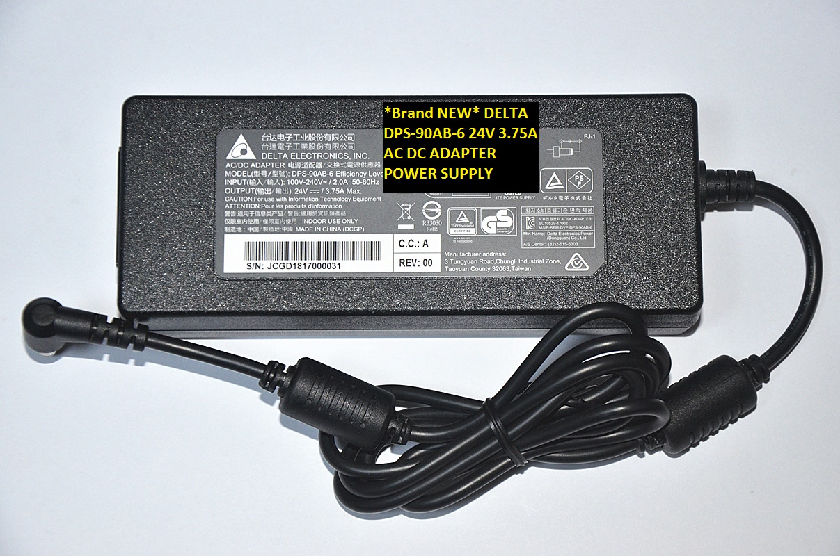 *Brand NEW* AC100-240V 5.5*2.5 DELTA 4V 3.75A AC DC ADAPTER DPS-90AB-6 POWER SUPPLY